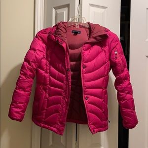 Lands’ End Pink Down Puffer Coat XS